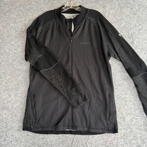 Smartwool Intraknit 200 Track Jacket Mens 2XL Black Wool Full Zip SW016685 READ